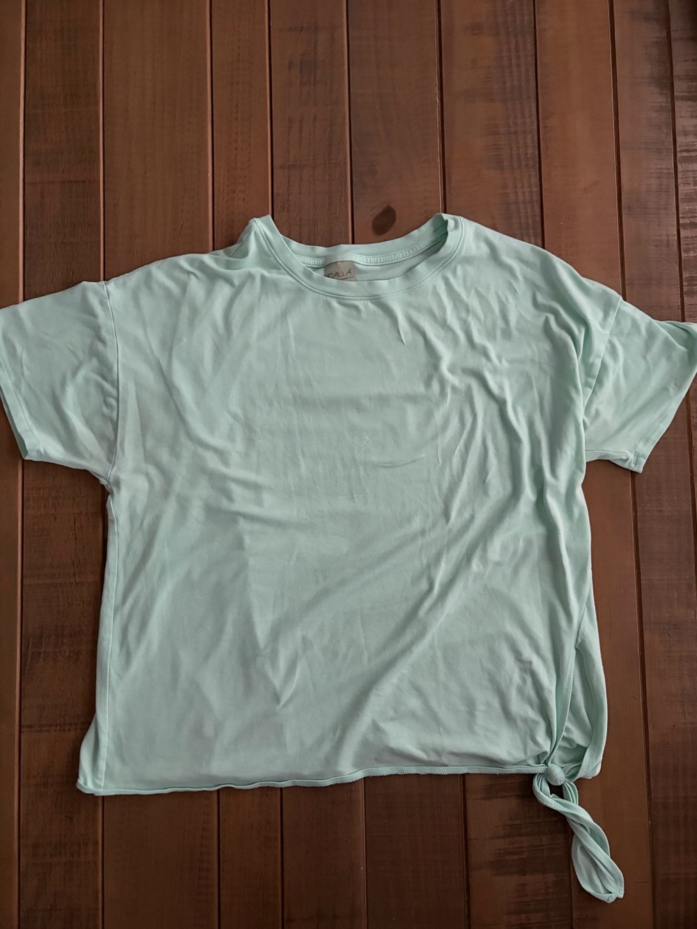 CALIA by Carrie Underwood Light Mint Short-Sleeve Tee with Side Knot
